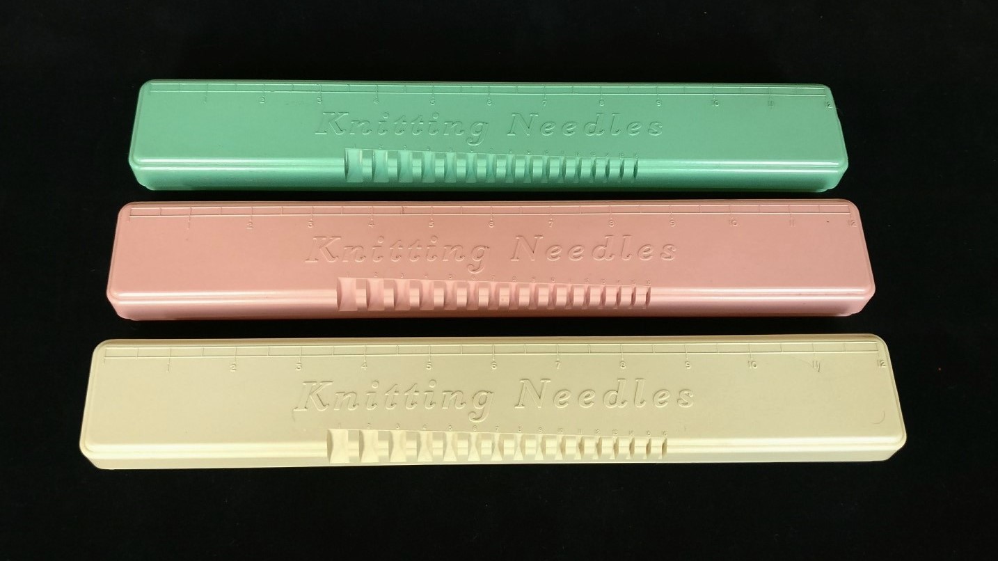 Knitting Needle Boxes with Gauges Woolly Thoughts & Mental Blocks