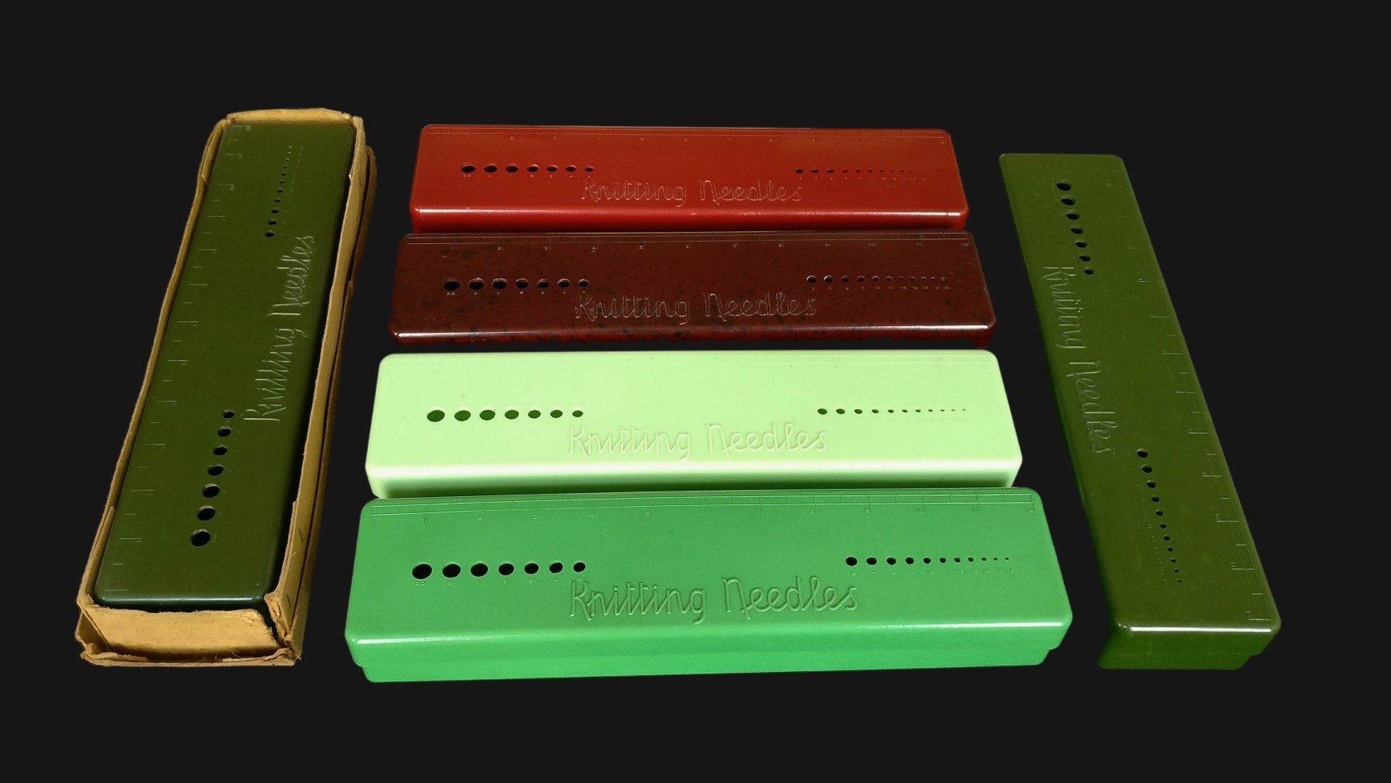 Knitting Needle Boxes with Gauges Woolly Thoughts & Mental Blocks